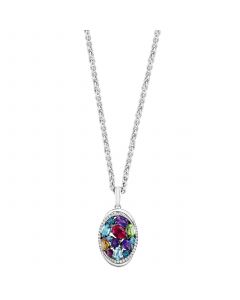 EFFY® Multi-Stone (4-1/5 ct. t.w.) and Diamond (1/4 ct. t.w.) 18" Pendant Necklace in Sterling Silver