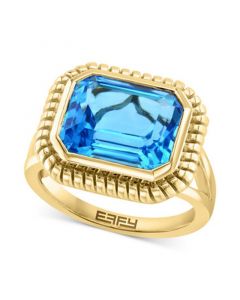 EFFY® Blue Topaz Solitaire Statement Ring (8-1/3 ct. t.w.) in 14k Gold