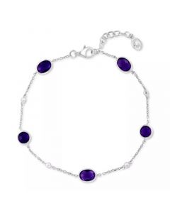 EFFY® Multi-Gemstone Station Link Bracelet in Sterling Silver (Also available in Amethyst, Citrine & Multi Blue Topaz)