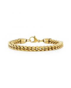 Men's 18k Gold Plated Stainless Steel Bracelet