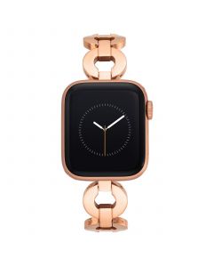 Women's Apple Watch Strap Rose Gold-Tone Metal Bracelet