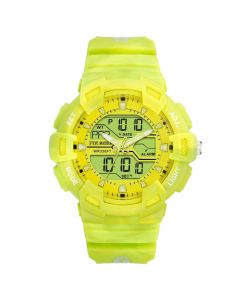 Women's Bright Lime Green Plastic Strap Digital Watch, 50mm