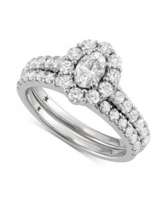 Diamond Oval Bridal Set (2 ct. t.w.) in 14k White Gold