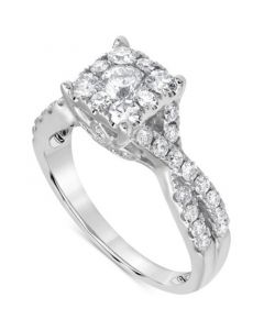 Diamond Twist Engagement Ring (1-1/4 ct. t.w.) in 14k White Gold