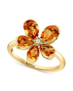 EFFY® Citrine (2-1/3 ct. t.w.) & Diamond Accent Ring in 14k Gold