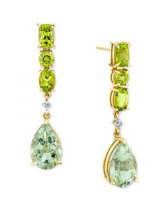 Multi-Gemstone (8-7/8 ct. t.w.) & Diamond Accent Drop Earrings in 10k Gold