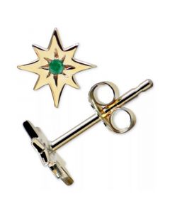 Jac+ Jo by Anzie Emerald Starburst Stud Earrings in 14k Gold (Also in Sleeping Beauty Turquoise)