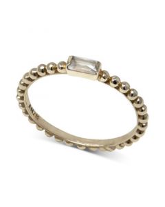 White Topaz Polished Band in 14k Gold