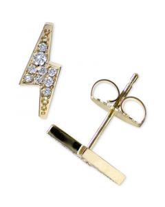 Diamond Lightning Bolt Stud Earrings (1/10 ct. t.w.) in 14k Gold