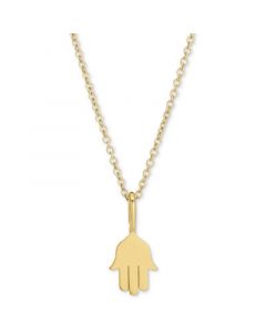 Hamsa Hand 18" Pendant Necklace in 14k Gold-Plated Sterling Silver