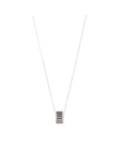 Sterling Silver Ribbed Ring Pendant Necklace