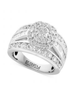 EFFY® Diamond Cluster Engagement Ring (2-3/8 ct. t.w.) in 14k White Gold