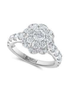 EFFY® Diamond Cluster Engagement Ring (1-7/8 ct. t.w.) in 14k White Gold