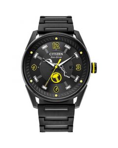 Citizen Men's Eco-Drive Marvel Thor Black Ion-Plated Stainless Steel Bracelet Watch 42mm