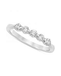 Diamond Five Stone Band (1/2 ct. t.w.) in 14k White or Yellow Gold