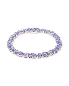 Tanzanite Pear Cluster Link Bracelet (15-5/8 ct. t.w.) in Sterling Silver