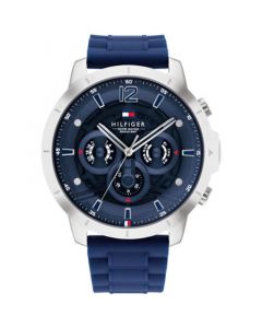 Men's Navy Silicone Strap Watch 50mm