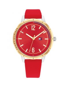 Women's Red Silicone Strap Watch 38mm