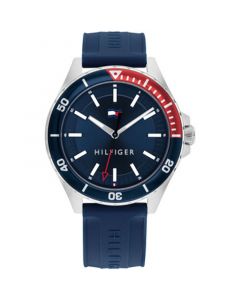 Men's Blue Silicone Strap Watch 43mm