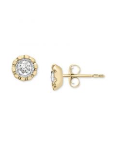 Diamond Miracle Plate Stud Earrings (1/5 ct. t.w.) in 14k Two-Tone Gold