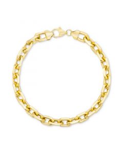 Men's Rolo Link Chain Bracelet in 14k Gold-Plated Sterling Silver