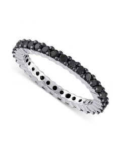 Black Diamond Eternity Band (1 ct. t.w.) in 10k White Gold