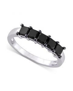 Black Diamond Anniversary Ring (1-1/4 ct. t.w.) in 10k White Gold