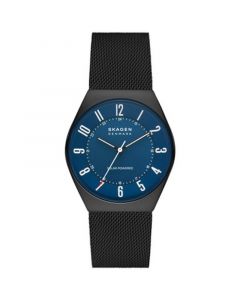 Men's Grenen Solar Powered Midnight 50% Recycled Stainless Steel Mesh Watch 37mm