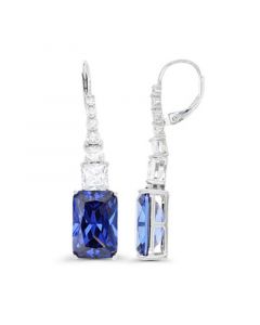 Dangling Earrings in Sterling Silver with Tanzanite