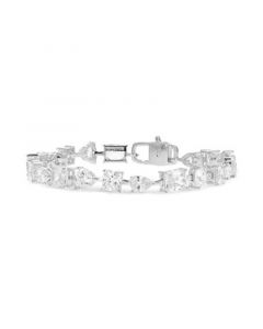 Cubic Zirconia Multi-Shape Link Bracelet