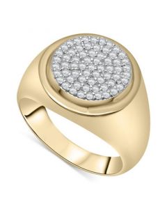 Men's Diamond Circle Cluster Ring (1/2 ct. t.w.) in 14k Gold-Plated Sterling Silver