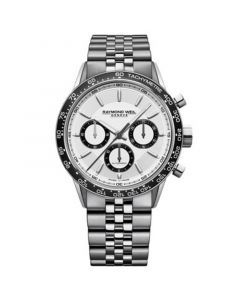 Men's Swiss Automatic Chronograph Freelancer Stainless Steel Bracelet Watch 44mm