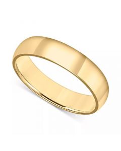 Men's Polished Wedding Band in 18k Gold-Plated Sterling Silver (Also in Sterling Silver)