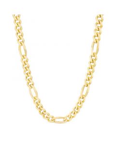 Men's Figaro Link 22" Chain Necklace in 14k Gold-Plated Sterling Silver