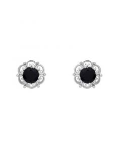 Onyx (6mm) Flower Stud Earrings