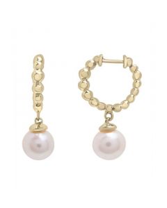 Cultured Freshwater Pearl Fashion Earrings in 14K Yellow Gold