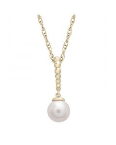 Cultured Freshwater Pearl Fashion Pendant in 14K Yellow Gold