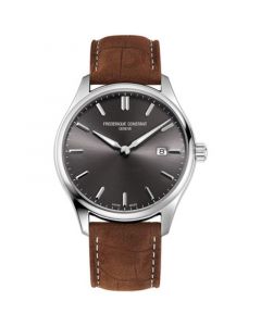 Men's Swiss Classics Brown Leather Strap Watch 40mm