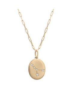 Diamond Cancer Constellation 18" Pendant Necklace (1/20 ct. tw) in 10k Yellow Gold, Created for Macy's