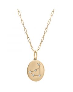 Diamond Capricorn Constellation 18" Pendant Necklace (1/20 ct. tw) in 10k Yellow Gold, Created for Macy's