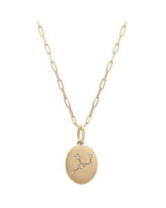 Diamond Virgo Constellation 18" Pendant Necklace (1/20 ct. tw) in 10k Yellow Gold, Created for Macy's