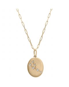 Diamond Taurus Constellation 18" Pendant Necklace (1/20 ct. tw) in 10k Yellow Gold, Created for Macy's