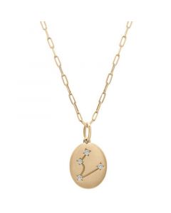 Diamond Pisces Constellation 18" Pendant Necklace (1/20 ct. tw) in 10k Yellow Gold, Created for Macy's