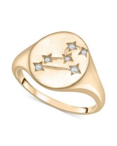 Diamond Leo Constellation Ring (1/20 ct. t.w.) in 10k Gold, Created for Macy's