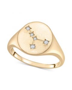 Diamond Cancer Constellation Ring (1/20 ct. t.w.) in 10k Gold, Created for Macy's