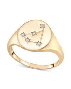 Diamond Capricorn Constellation Ring (1/20 ct. t.w.) in 10k Gold, Created for Macy's