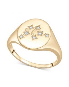 Diamond Aquarius Constellation Ring (1/20 ct. t.w.) in 10k Gold, Created for Macy's