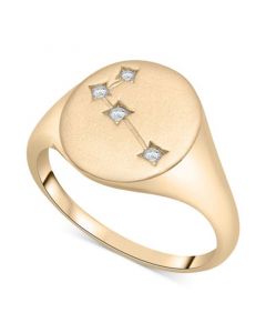 Diamond Aries Constellation Ring (1/20 ct. t.w.) in 10k Gold, Created for Macy's