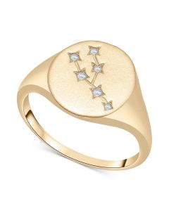 Diamond Taurus Constellation Ring (1/20 ct. t.w.) in 10k Gold, Created for Macy's