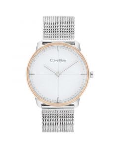 Unisex Silver-Tone Stainless Steel Mesh Bracelet Watch 35mm